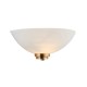 Endon-112439 - Welles - Brushed Aged Brass Wall Lamp with White Glass