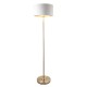 Endon-112571 - Highclere - Antique Brass Floor Lamp with Vintage White Shade