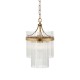 Endon-112572 - Marietta - Antique Brass Pendant with Clear Glass Rods