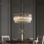 Marietta - Antique Brass 7 Light Centre Fitting with Clear Glass Rods Marietta - Antique Brass 7 Light Centre Fitting with Clear Glass Rods