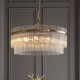 Endon-112574 - Marietta - Antique Brass 7 Light Centre Fitting with Clear Glass Rods