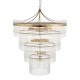 Endon-112576 - Marietta - Antique Brass 16 Light Chandelier with Clear Glass Rods