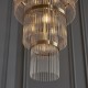 Endon-112793 - Marietta - Antique Brass 21 Light Chandelier with Clear Glass Rods