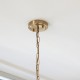 Endon-112859 - Harlow - Brushed Aged Brass Pendant with Clear Glass
