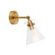 Endon-112861 - Harlow - Brushed Aged Brass Wall Lamp with Clear Glass