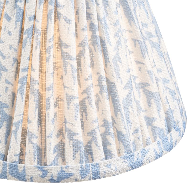 Endon-112914 - Leaf - Shade Only - 16 cm Shell Bay Blue Leaf Tapered Shade - Clip Gimbal