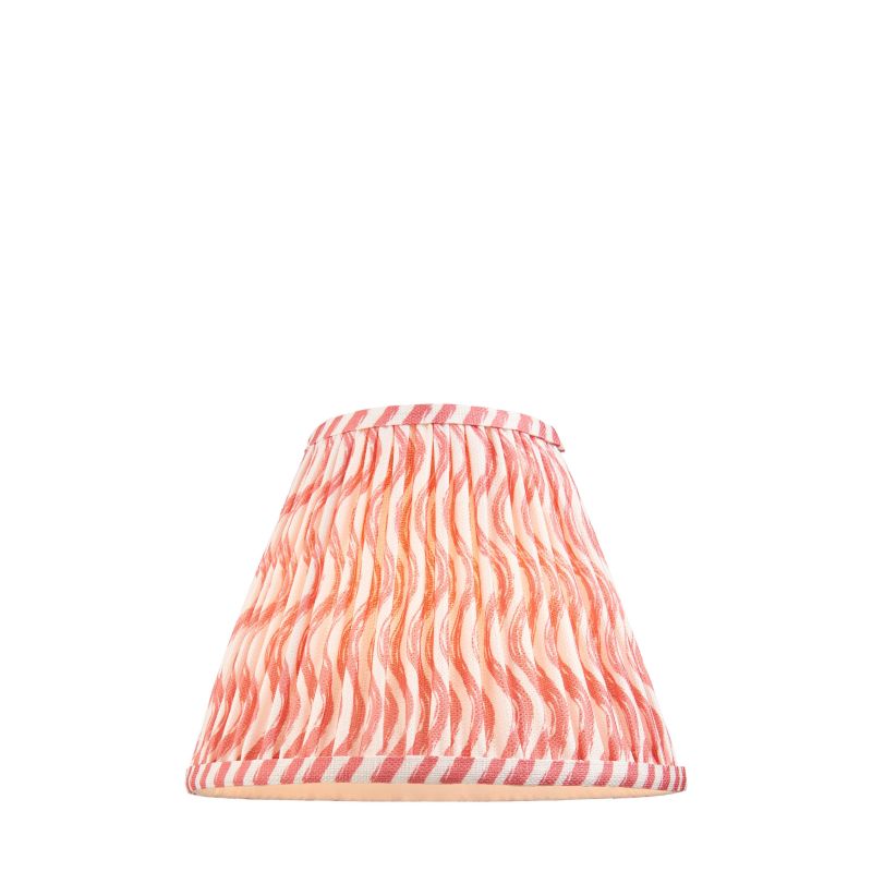 Endon-113058 - Ripple - Shade Only - 25 cm Coral Pink Tapered Shade