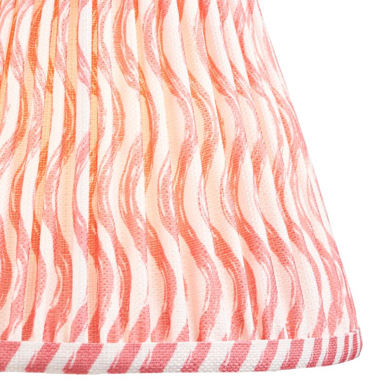 Endon-113058 - Ripple - Shade Only - 25 cm Coral Pink Tapered Shade