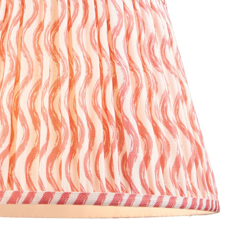 Endon-113060 - Ripple - Shade Only - 35 cm Coral Pink Tapered Shade