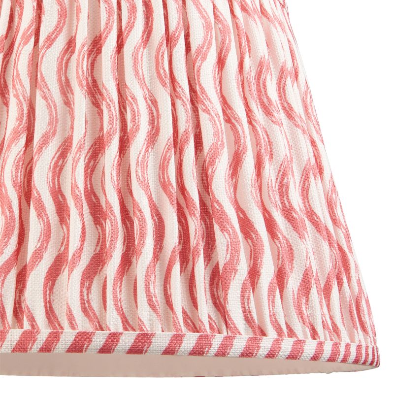 Endon-113060 - Ripple - Shade Only - 35 cm Coral Pink Tapered Shade