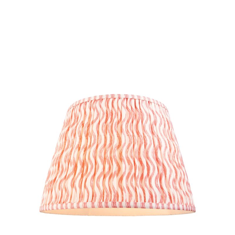 Endon-113061 - Ripple - Shade Only - 40 cm Coral Pink Tapered Shade