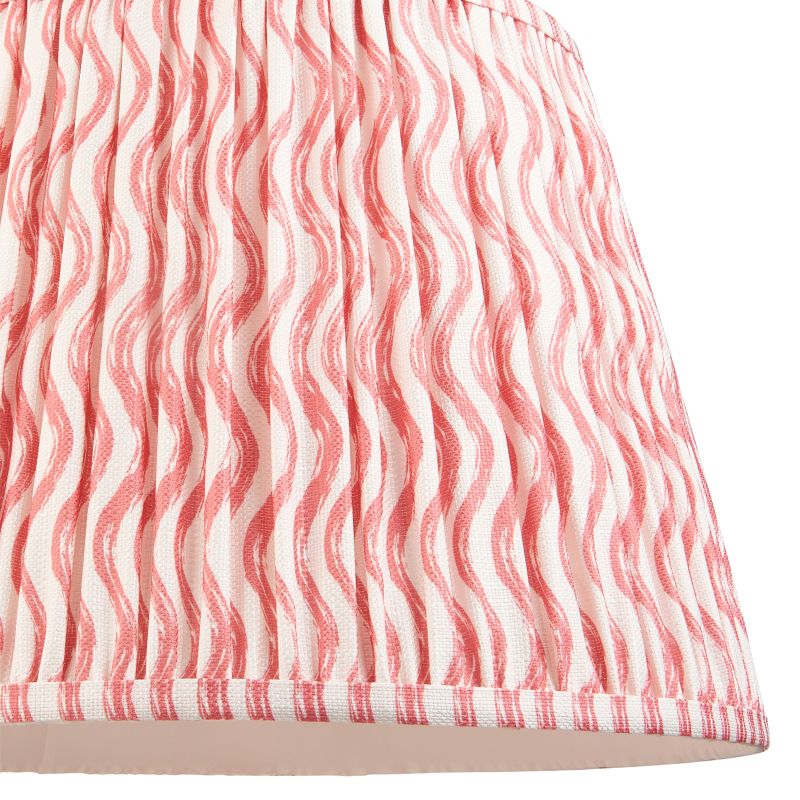 Endon-113061 - Ripple - Shade Only - 40 cm Coral Pink Tapered Shade