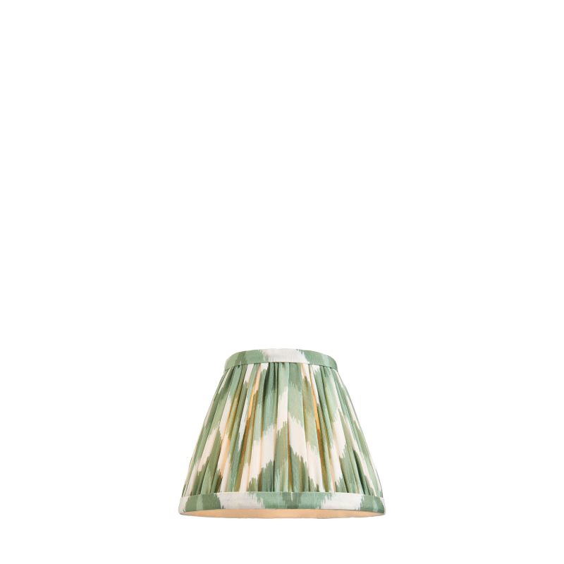 Endon-113064 - Zigzag - Shade Only - 16 cm Cotswold Green Tapered Shade - Clip Gimbal