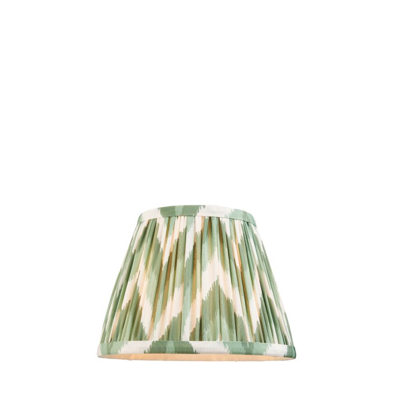 Endon-113065 - Zigzag - Shade Only - 20 cm Cotswold Green Tapered Shade