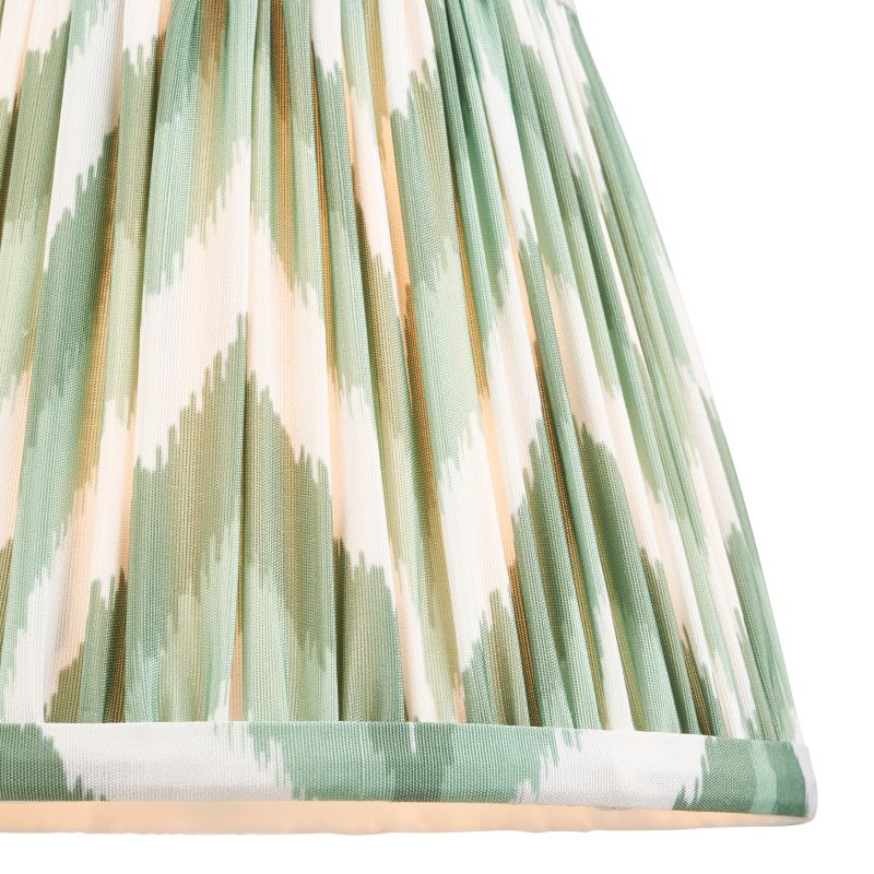 Endon-113065 - Zigzag - Shade Only - 20 cm Cotswold Green Tapered Shade