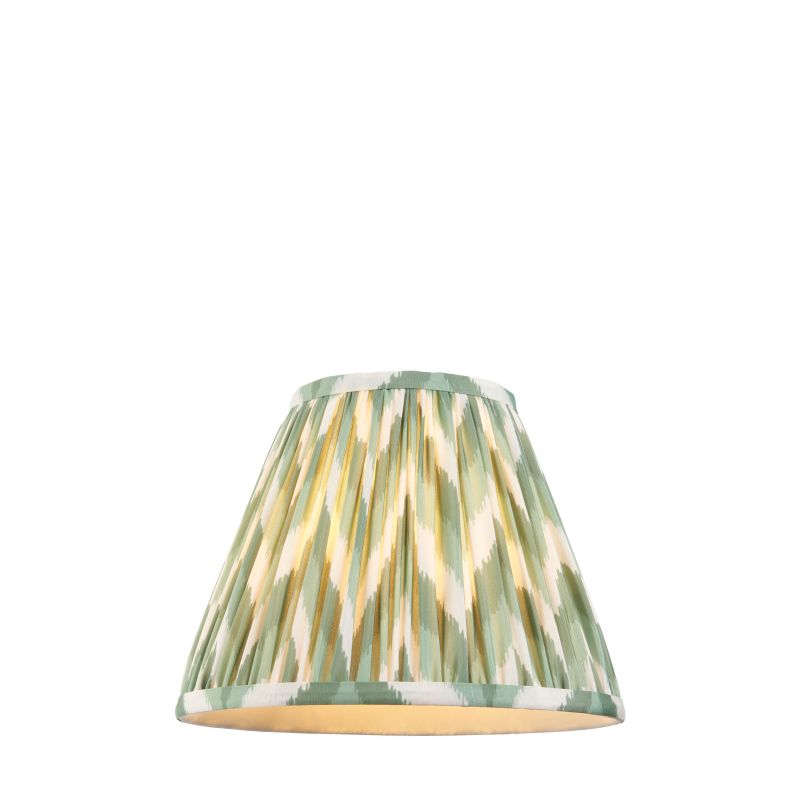 Endon-113066 - Zigzag - Shade Only - 25 cm Cotswold Green Tapered Shade