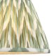 Endon-113066 - Zigzag - Shade Only - 25 cm Cotswold Green Tapered Shade