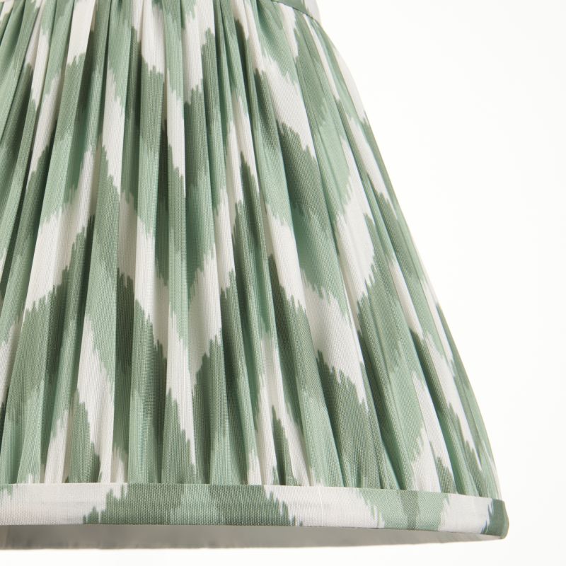 Endon-113066 - Zigzag - Shade Only - 25 cm Cotswold Green Tapered Shade