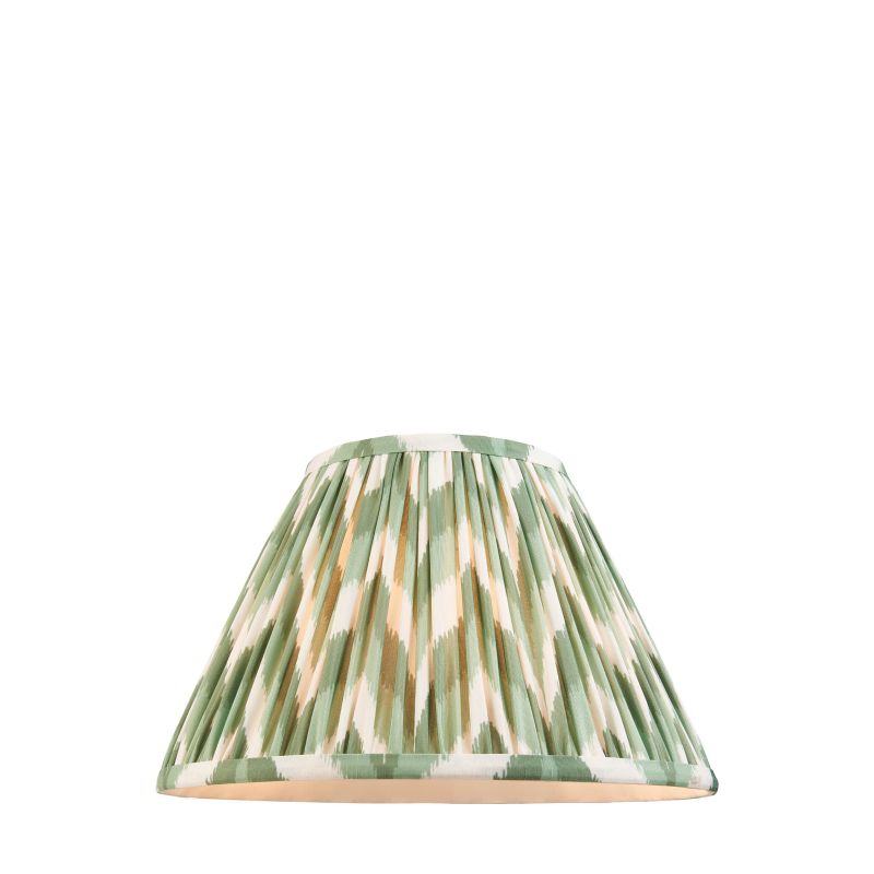 Endon-113067 - Zigzag - Shade Only - 30 cm Cotswold Green Tapered Shade