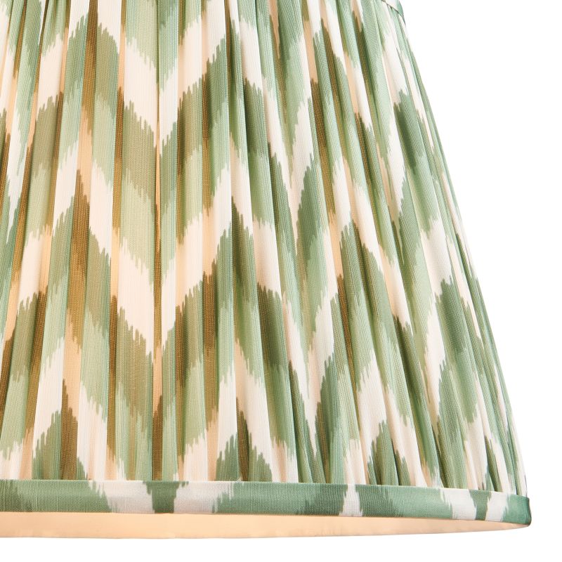 Endon-113068 - Zigzag - Shade Only - 35 cm Cotswold Green Tapered Shade