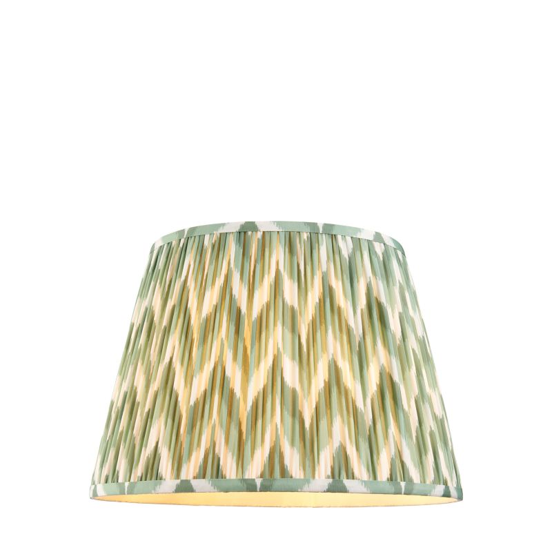 Endon-113069 - Zigzag - Shade Only - 40 cm Cotswold Green Tapered Shade