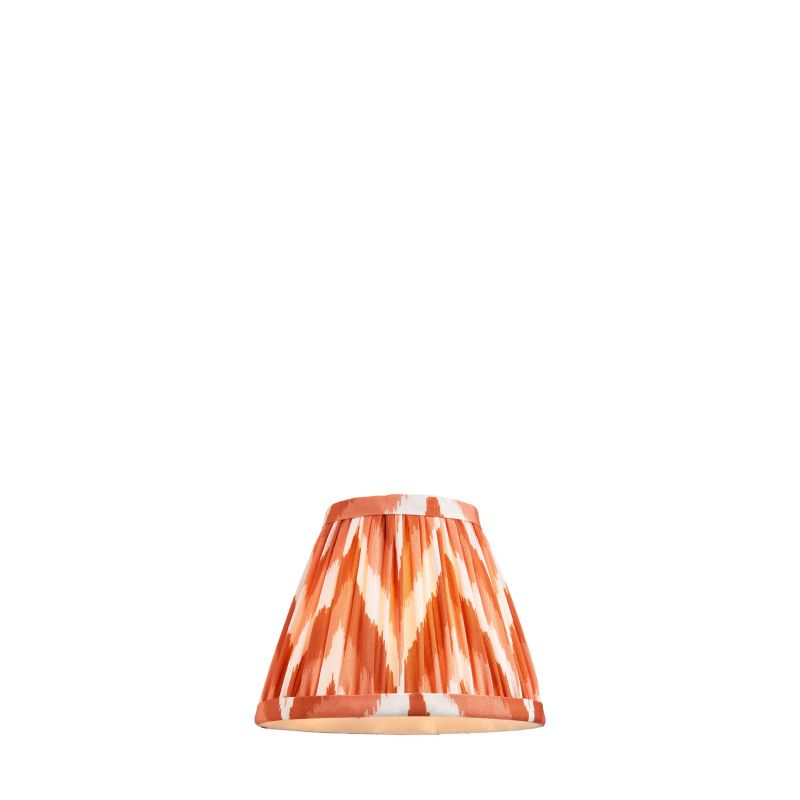 Endon-113070 - Zigzag - Shade Only - 16 cm Apricot Orange Tapered Shade - Clip Gimbal