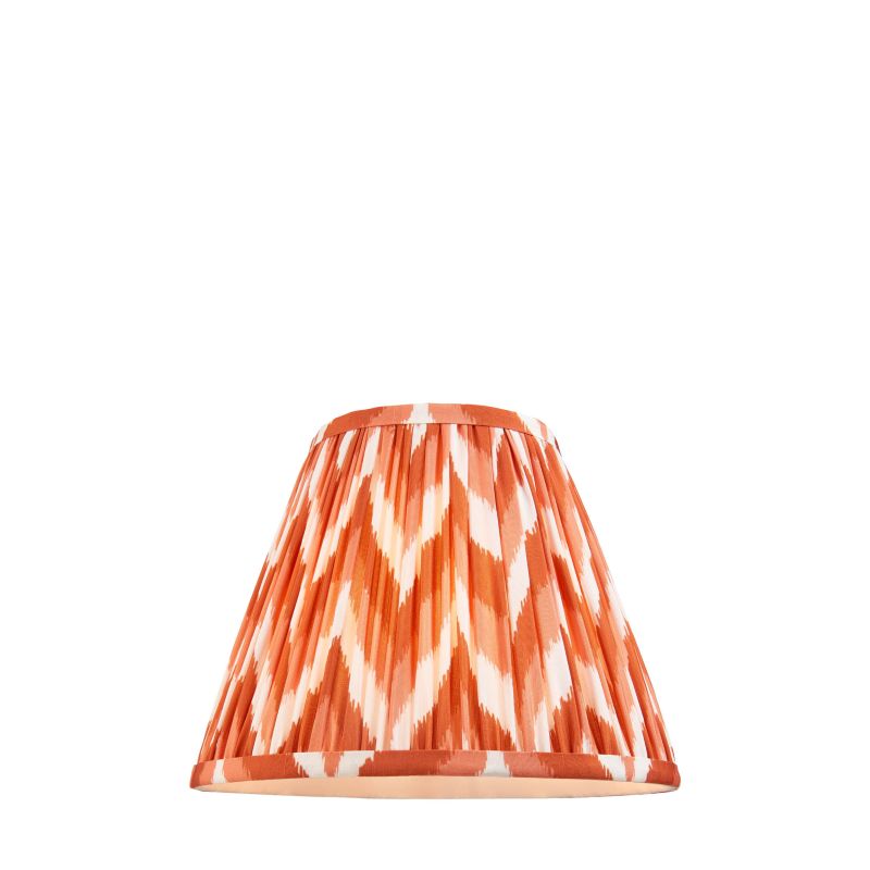 Endon-113072 - Zigzag - Shade Only - 25 cm Apricot Orange Tapered Shade