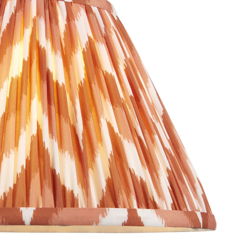 Endon-113073 - Zigzag - Shade Only - 30 cm Apricot Orange Tapered Shade