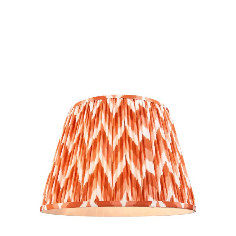 Endon-113075 - Zigzag - Shade Only - 40 cm Apricot Orange Tapered Shade