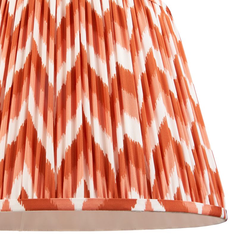 Endon-113075 - Zigzag - Shade Only - 40 cm Apricot Orange Tapered Shade