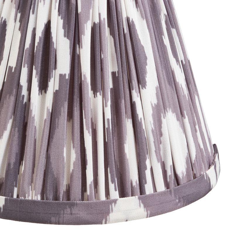 Endon-113082 - Ikat - Shade Only - 16 cm Pearl Grey Tapered Shade - Clip Gimbal