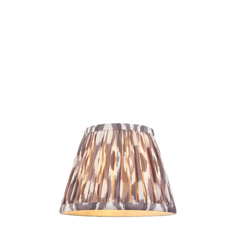 Endon-113083 - Ikat - Shade Only - 20 cm Pearl Grey Tapered Shade