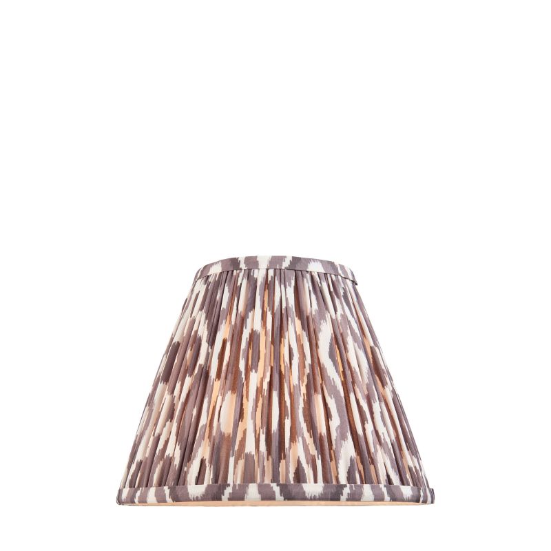 Endon-113084 - Ikat - Shade Only - 25 cm Pearl Grey Tapered Shade