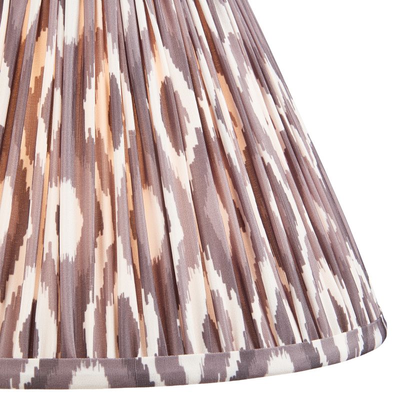 Endon-113085 - Ikat - Shade Only - 30 cm Pearl Grey Tapered Shade