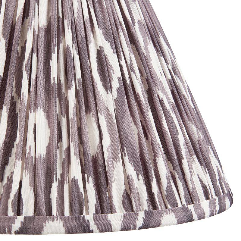 Endon-113085 - Ikat - Shade Only - 30 cm Pearl Grey Tapered Shade