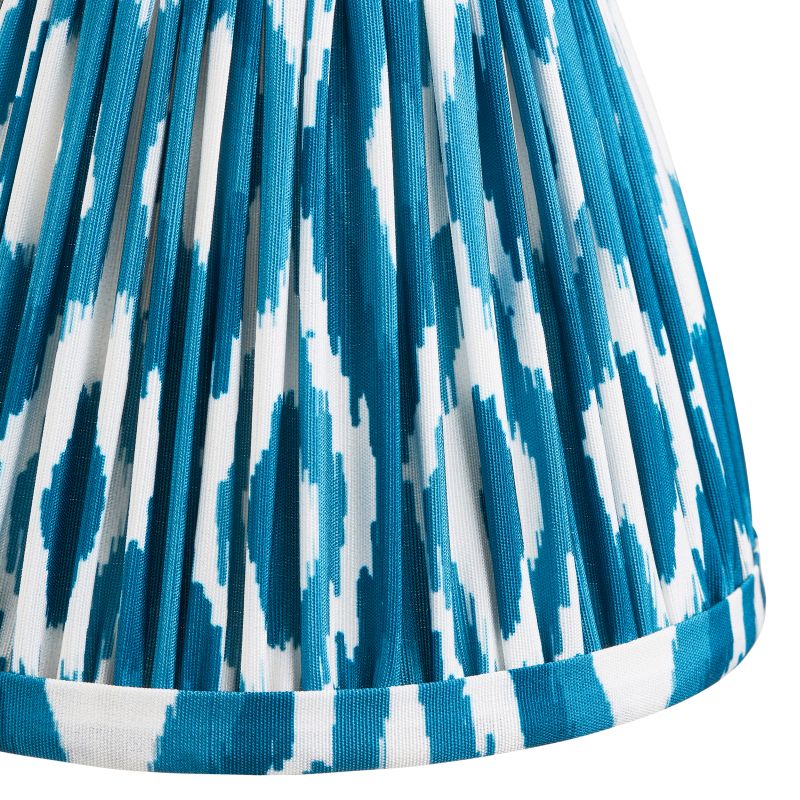 Endon-113088 - Ikat - Shade Only - 16 cm Marlin Blue Tapered Shade - Clip Gimbal