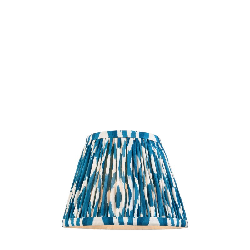 Endon-113089 - Ikat - Shade Only - 20 cm Marlin Blue Tapered Shade