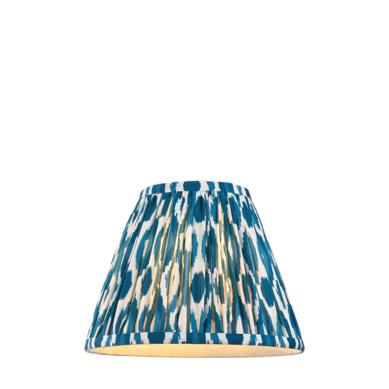 Endon-113090 - Ikat - Shade Only - 25 cm Marlin Blue Tapered Shade