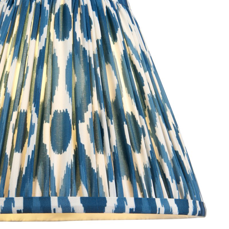 Endon-113090 - Ikat - Shade Only - 25 cm Marlin Blue Tapered Shade