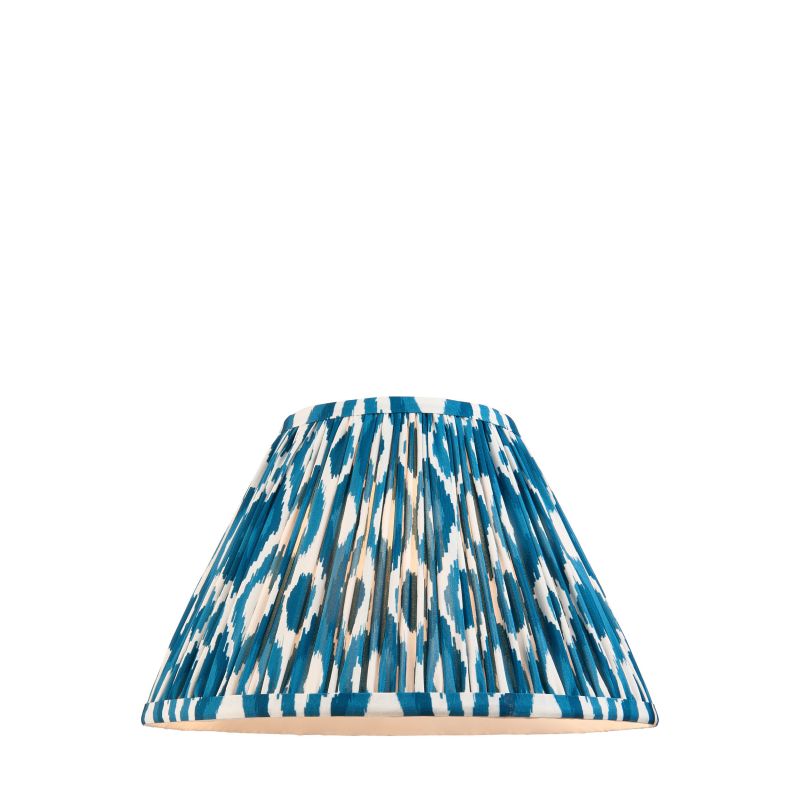 Endon-113091 - Ikat - Shade Only - 30 cm Marlin Blue Tapered Shade