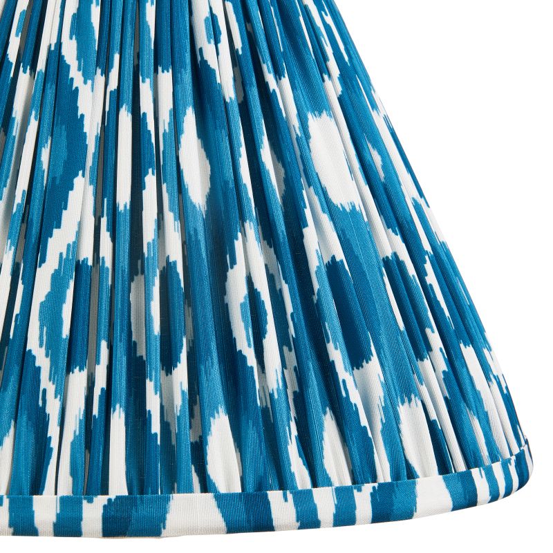 Endon-113091 - Ikat - Shade Only - 30 cm Marlin Blue Tapered Shade