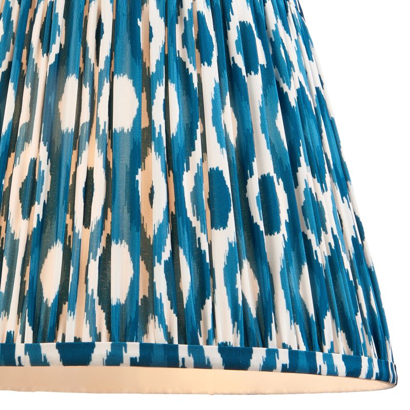 Endon-113092 - Ikat - Shade Only - 35 cm Marlin Blue Tapered Shade