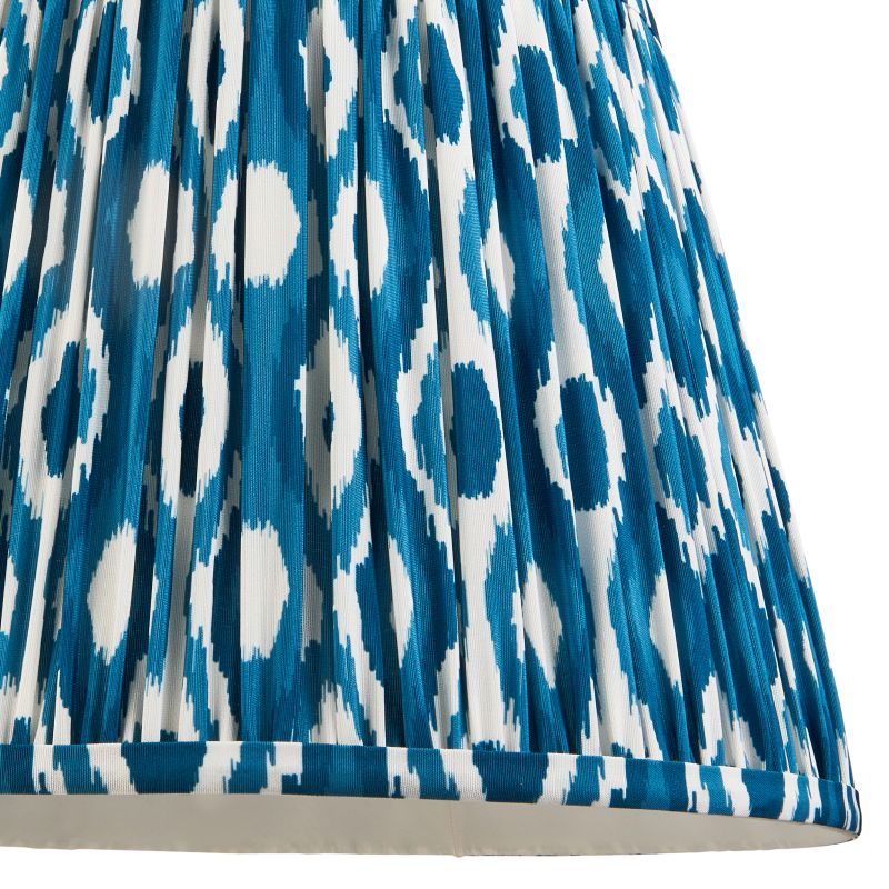 Endon-113092 - Ikat - Shade Only - 35 cm Marlin Blue Tapered Shade