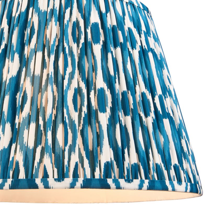 Endon-113093 - Ikat - Shade Only - 40 cm Marlin Blue Tapered Shade