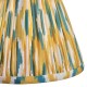 Endon-113095 - Ikat - Shade Only - 16 cm Yellow & Jade Tapered Shade - Clip Gimbal