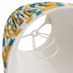 Ikat - Shade Only - 16 cm Yellow & Jade Tapered Shade - Clip Gimbal Ikat - Shade Only - 16 cm Yellow & Jade Tapered Shade - Clip Gimbal