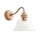 Endon-113371 - Cotswold - Wooden & Aged Brass Wall Lamp with Clear Glass