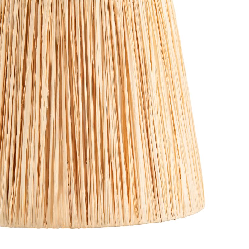 Endon-113455 - Raffia - Shade Only - 30 cm Wrapped Natural Tapered Shade