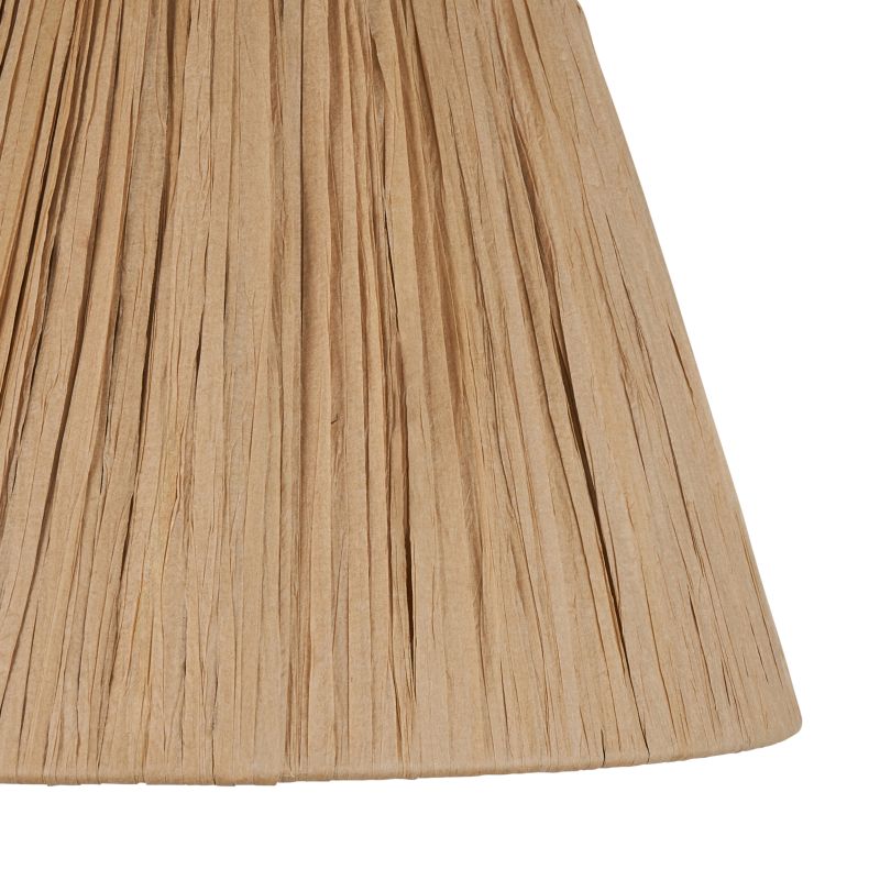 Endon-113456 - Raffia - Shade Only - 24 cm Wrapped Natural Tapered Shade