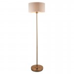 Highclere - Vintage Brass Floor Lamp with Natural Linen Shade Highclere - Vintage Brass Floor Lamp with Natural Linen Shade